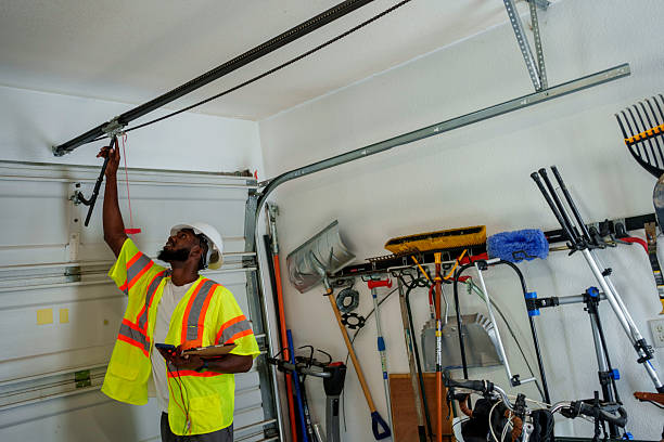 Professional Garage Door Panel Replacement technician working in Calexico, CA